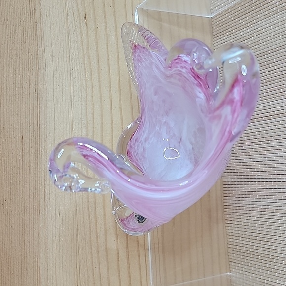 Vintage Murano Lavorazione Swan Dish Bowl